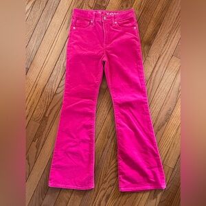 Gap Kids Pink Stretch Velvet Flare Jeans High Rise Pants 10